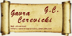 Gavra Čerevicki vizit kartica